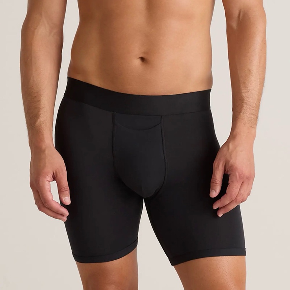 Men's Micromodal 4” Boxer Briefs Size Medium 4pk 2black and 2 blue # 243